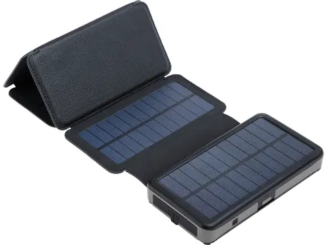 Sandberg Solar 6-Panel Powerbank 20000 mAh / solární dobíjení / 1x USB-C / 2x USB-A / černá