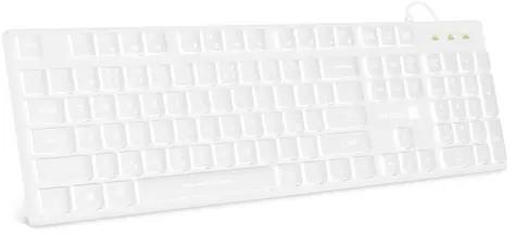 CONNECT IT Chocolate WhiteStar bílá / Kancelářská klávesnice / podsvícená / CZ layout / USB / 1.5m 