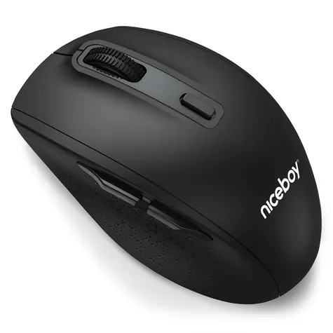 Niceboy OFFICE M30 BT černá / bezdrátová optická myš / 3200DPI / USB přijímač + Bluetooth / 2.4GHz / 1x AA / 6 tlačítek
