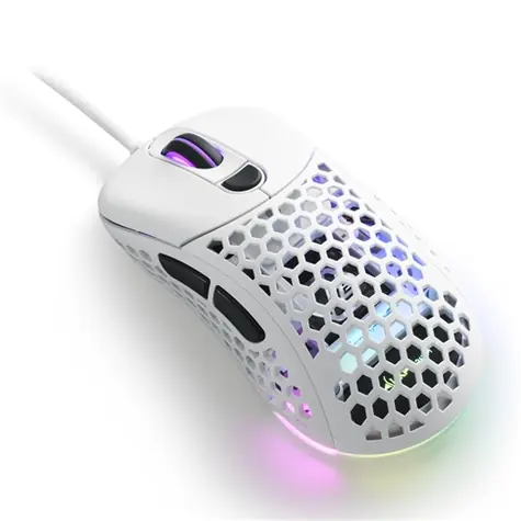 Sharkoon Light 200 bílá / herní myš / optická / 16000 dpi / 1.8m kabel / LED kontrolka provozu / 6 tlačítek