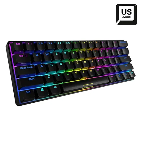 Sharkoon SGK50 S4 černá / herní klávesnice / mechanická / RGB / Kailh Red / US