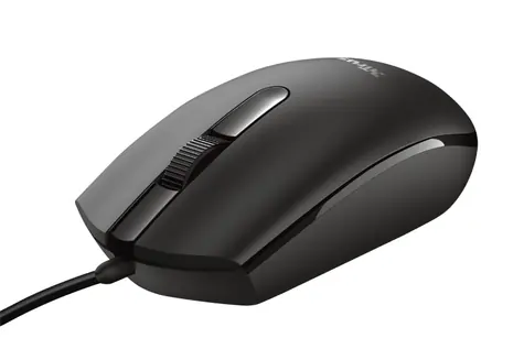 TRUST BASI černá / optická myš / drátová / 1200dpi / 3 tlačítka / USB