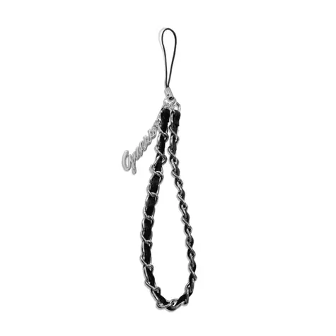 GUESS Poutko na Telefon Chain Charms černá