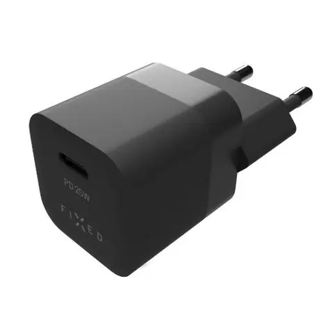 FIXED Mini 25W síťová nabíječka s USB-C výstupem a podporou PD černá