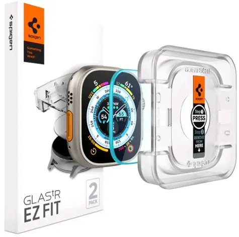 Spigen Glass EZ Fit 2 Pack ochranné sklo s aplikačním nástrojem pro Apple Watch Ultra (49mm) / 2ks