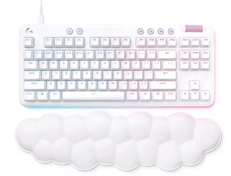 Logitech G713  Linear bílá / herní klávesnice / US layout / kabel USB-A - C / RGB Lightsync