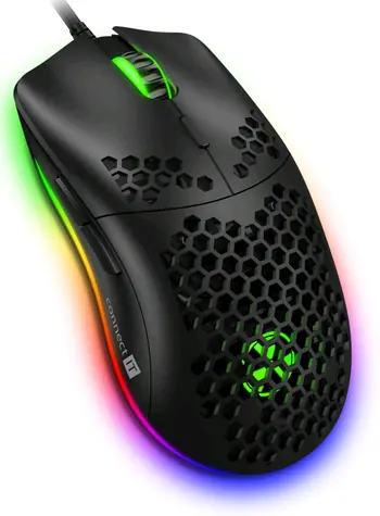 CONNECT IT BATTLE AIR 2 černá / Herní optická myš / 12800 DPI / 6 tlačítek / USB / 1.8m 