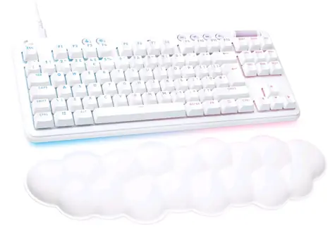 Logitech G715 bílá / herní klávesnice / US layout / USB-C / RGB Lightsync / GL Tactile