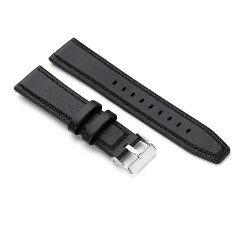 Niceboy Watch Band 22mm kožená černá / náhradní řemínek pro WATCH GTR & X-fit WATCH Pixel & X-fit Coach