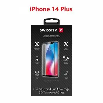 SWISSTEN Ultra Durable 3D FULL GLUE Glass pro Apple iPhone 14 PLUS černá