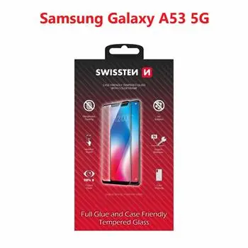 SWISSTEN FULL GLUE COLOR FRAME CASE FRIENDLY sklo pro SAMSUNG A536 GALAXY A53 5G černá