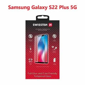 SWISSTEN FULL GLUE COLOR FRAME CASE FRIENDLY sklo pro SAMSUNG S906B GALAXY S22 PLUS 5G černá