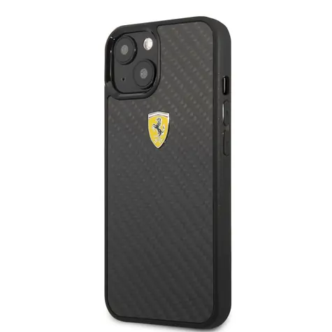 Ferrari Real Carbon Zadní Kryt pro Apple iPhone 13 mini černá