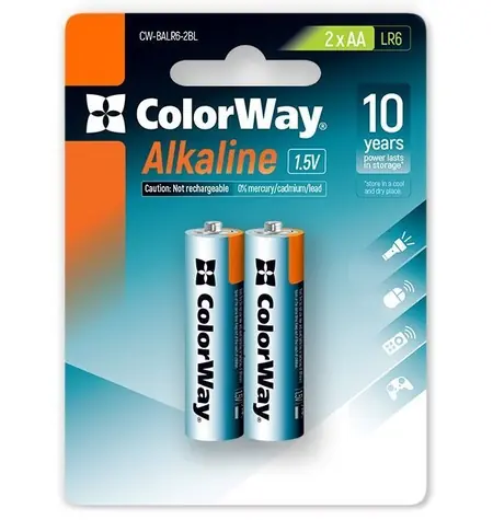 Colorway alkalická baterie AA 2ks / 1.5V / Blister