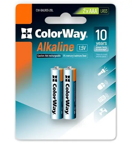 Colorway alkalická baterie AAA 2ks / 1.5V / Blister      