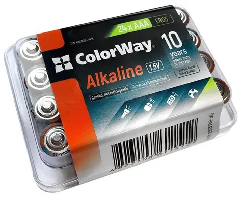 Colorway alkalická baterie AAA 24ks / 1.5V / Plastový box