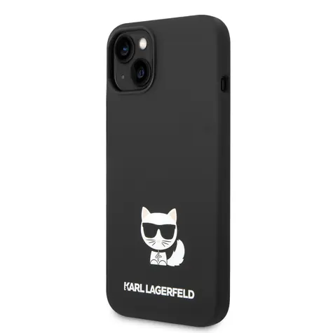 Karl Lagerfeld Liquid Silicone Choupette Zadní Kryt pro Apple iPhone 14 černá