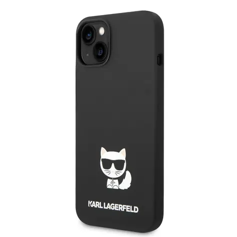 Karl Lagerfeld Liquid Silicone Choupette Zadní Kryt pro Apple iPhone 14 Plus černá