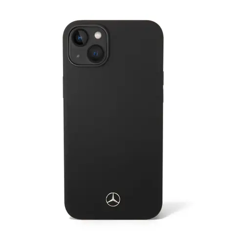 Mercedes Liquid Silicone Zadní Kryt pro Apple iPhone 14 Plus černá
