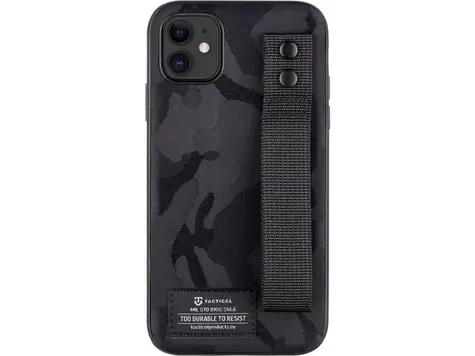 Tactical Camo Troop Drag Strap Kryt pro Apple iPhone 11 černá