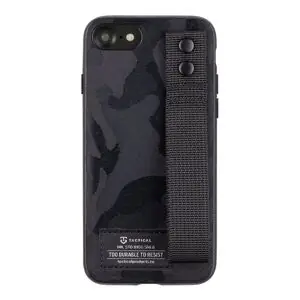 Tactical Camo Troop Drag Strap Kryt pro Apple iPhone 7 & 8 & SE2020 & SE2022 černá