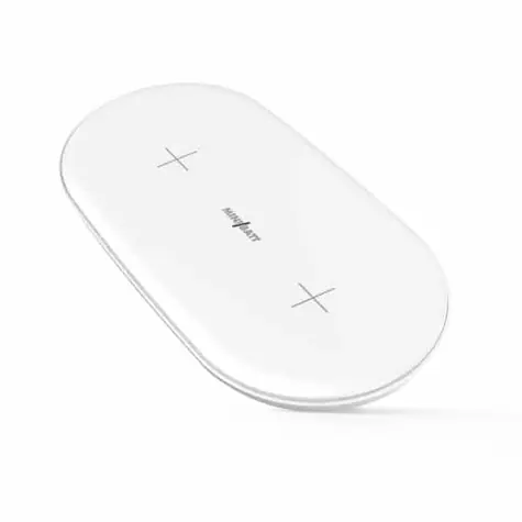 MiniBatt PowerAIR bílá / Qi adaptér pro bezdrátové nabíjení / 2 zařízení / 10W