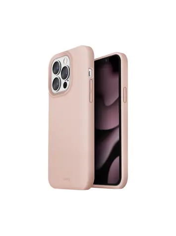 Uniq Hybrid Lino Hue Magsafe zadní kryt pro Apple iPhone 13 Pro - BLUSH (růžová)