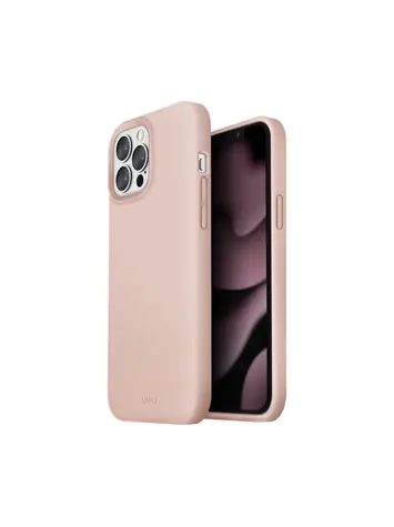 Uniq Hybrid Lino Hue Magsafe zadní kryt pro Apple iPhone 13 Pro Max - BLUSH (růžová)