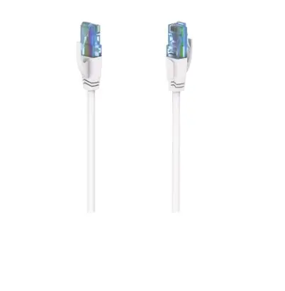 Hama 200677 síťový patch kabel Cat6a U/UTP 10 m šedá / 10GB/s 