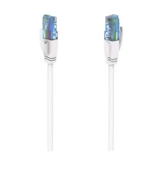 Hama 200676 síťový patch kabel Cat6a U/UTP 5 m šedá / 10GB/s 
