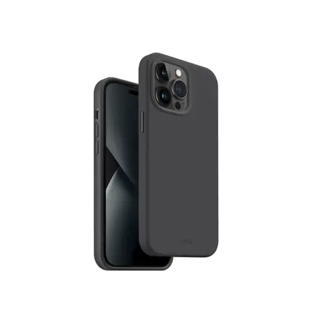 Uniq Hybrid Lino Hue Magclick Charging zadní kryt pro Apple iPhone 14 Pro Max - CHARCOAL (šedá)