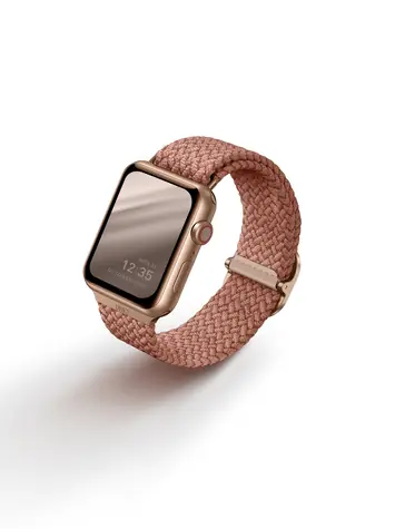 Uniq Aspen Braided řemínek pro Apple Watch 40 & 38mm - GRAPEFRUIT PINK (růžová)