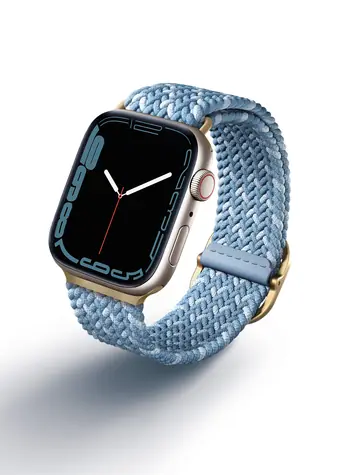 Uniq Aspen Designer Edition Braided řemínek pro Apple Watch 41 & 40 & 38mm - CERULEAN BLUE (modrá)