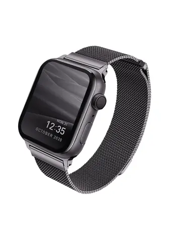 Uniq Dante Mesh Steel řemínek pro Apple Watch 44 & 42mm - GRAPHITE (grafitová)