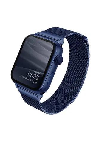 Uniq Dante Mesh Steel řemínek pro Apple Watch 44 & 42mm - MARINE (modrá)