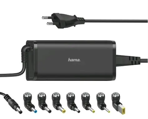Hama 200003 univerzální napájecí adaptér pro notebook 15-19V 90W / 8 koncovek 