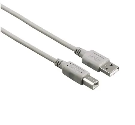 Hama 200901 propojovací kabel USB 2.0 A samec na USB-B samec 3m bílá / nebalený