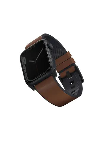 Uniq Straden voděodolný kožený řemínek pro Apple Watch 45 & 44 & 42mm hnědá