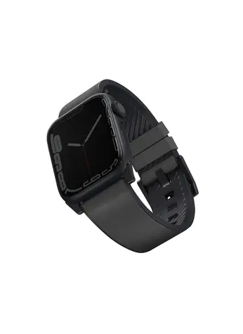 Uniq Straden voděodolný kožený řemínek pro Apple Watch 45 & 44 & 42mm šedá