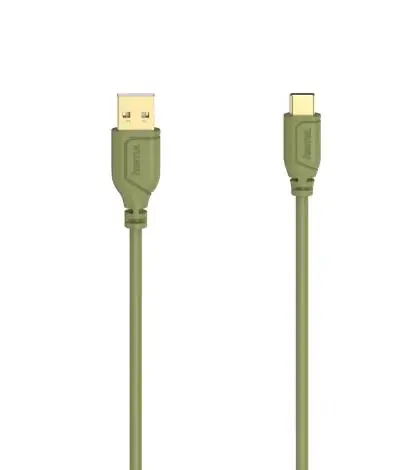 Hama 200637 Flexi-Slim kabel USB-A na USB-C 0.75 m zelená 
