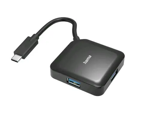 Hama 200112  USB 3.2 C hub černá / 4 porty