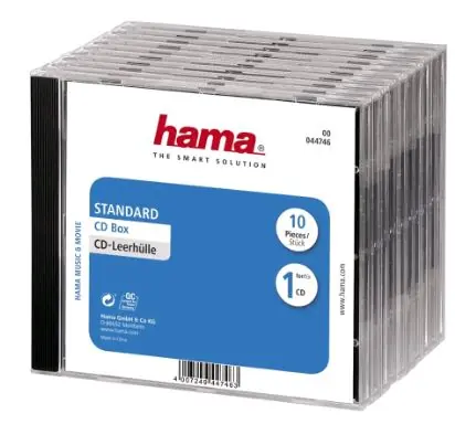 Hama 44746 CD BOX náhradní obal 10ks transparentní-černá