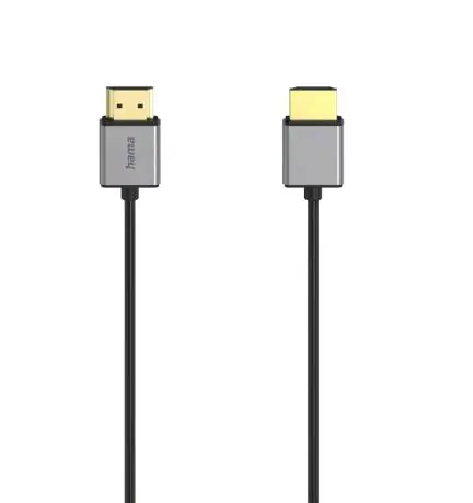 Hama 205449 HDMI kabel High Speed 8K 1.5 m černo-stříbrná / Ultra slim / pozlacené konektory 