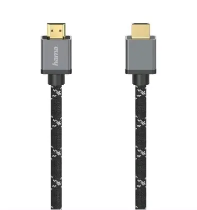 Hama 205067 HDMI kabel High Speed 8K 5 m černo-stříbrná / Ultra slim / pozlacené konektory 