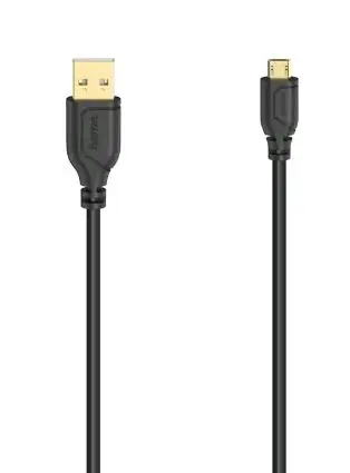 Hama 200610 microUSB 2.0 kabel 0.75 m černá / Flexi-Slim
