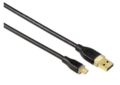 Hama 78490 USB 2.0 kabel microUSB na USB-A  0.75m černá