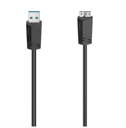 Hama 200626 micro USB 3.0 kabel USB-A na MicroUSB 3.0 0.75 m černá 