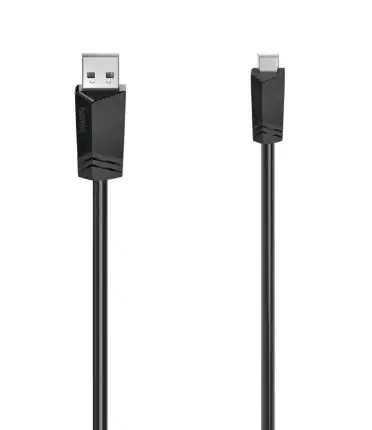 Hama 200605 mini USB 2.0 kabel USB-A na miniUSB 0.75 m černá 