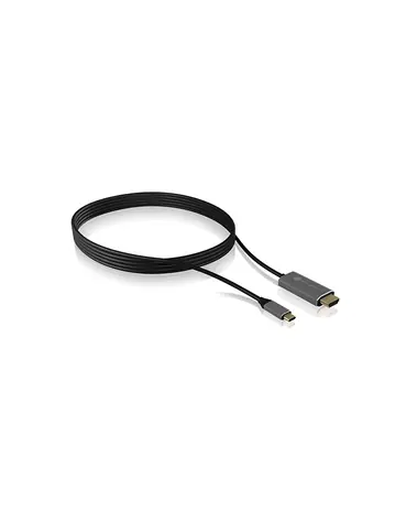 Icy Box IB-CB020-C kabel HDMI na USB-C 4K 1.8m černo-stříbrná