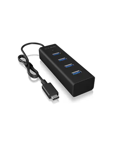Icy Box IB-HUB1409-C3 černá / USB-C rozbočovač / 4x USB 3.0 A 